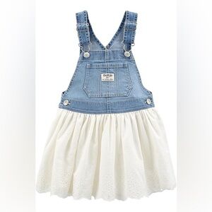 OshKosh B'gosh Blue and White Overalls